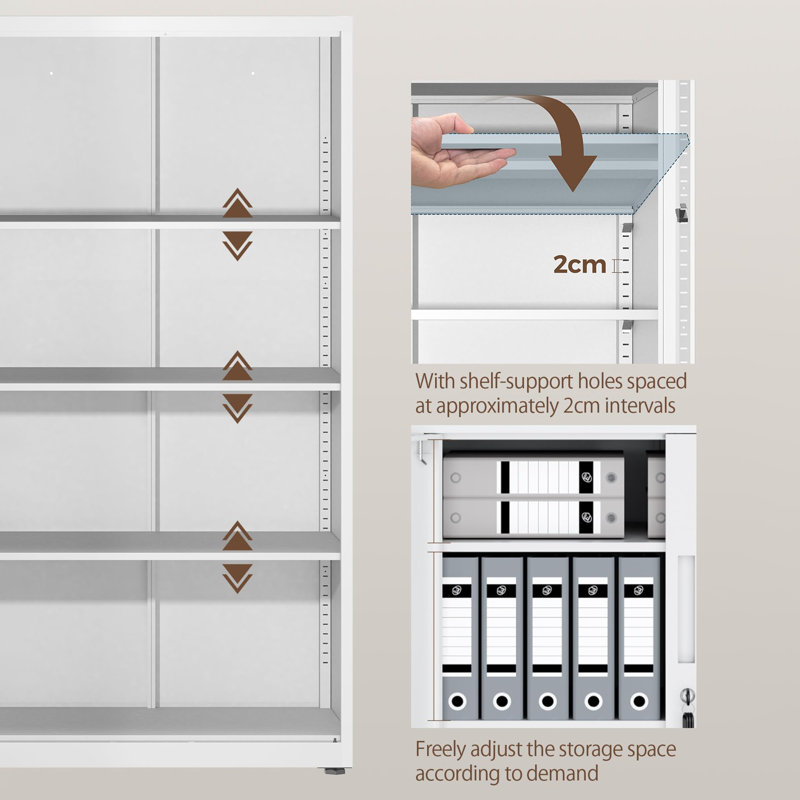 2 -Door Storage Cabinet, White