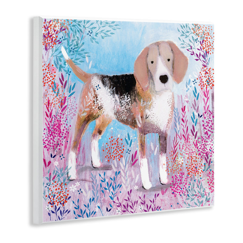 Plaque murale Hound Dog Soft & Whimsical, design par Clare Tupper