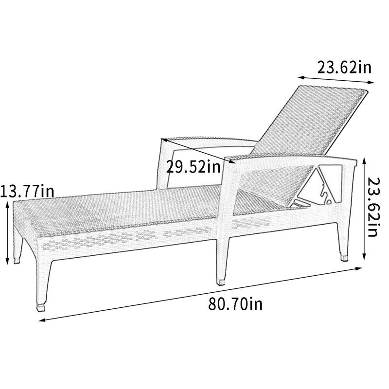 Lashanya Outdoor Wicker Chaise Lounge