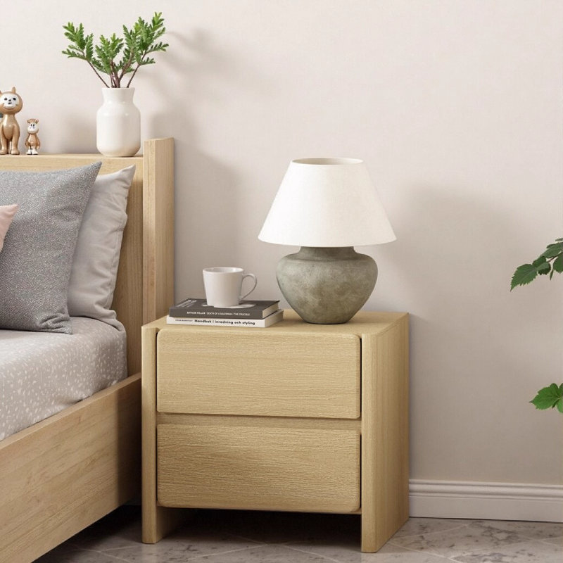 Modern Console Table with 2 Fluted Storage Drawers, Rounded Silhouette Entryway Table for Hallway Living Room, Glossy MDF Sofa Table with Adjustable Foot Pads