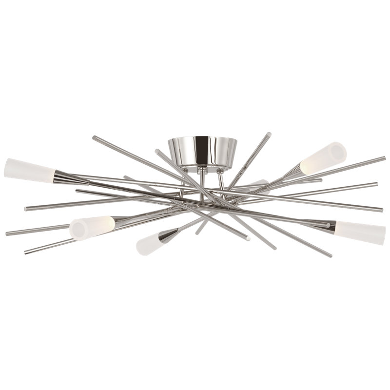 Stellar 6 - Light LED Semi Flush Mount, Polished Nickel