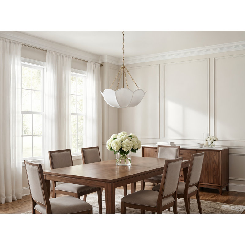 Stassi 4-Light Chandelier, 23.75" H x 24" W x 24" D, Burnished Brass, 3 Lights