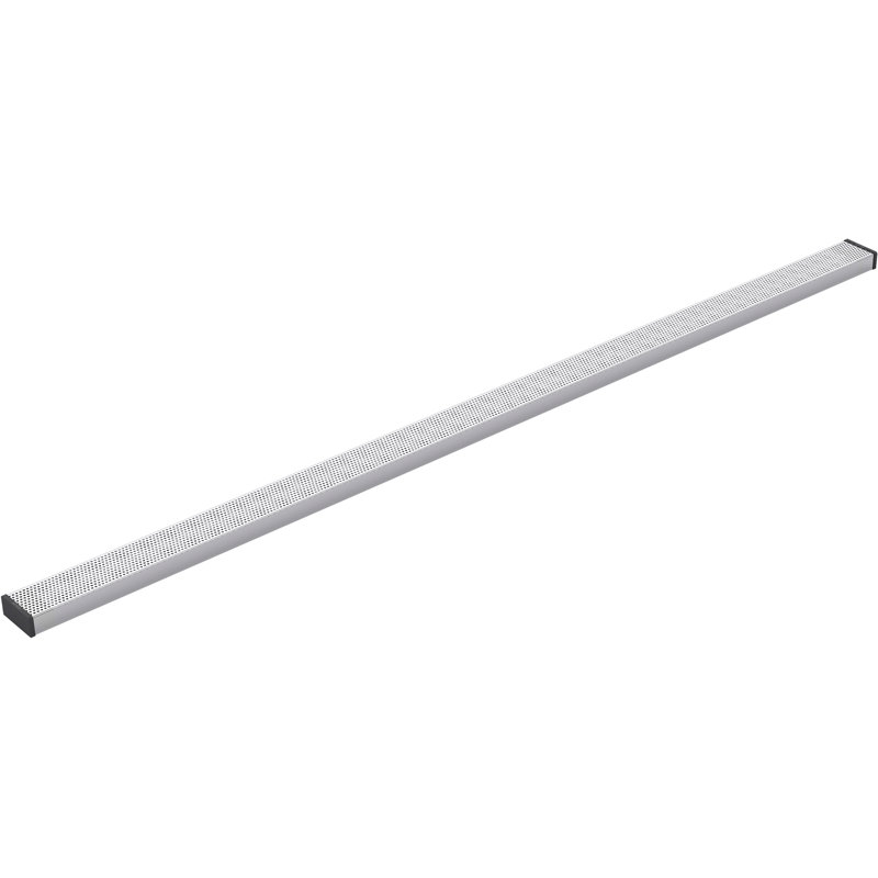 Linear Grid Shower Drain, Bright Silver