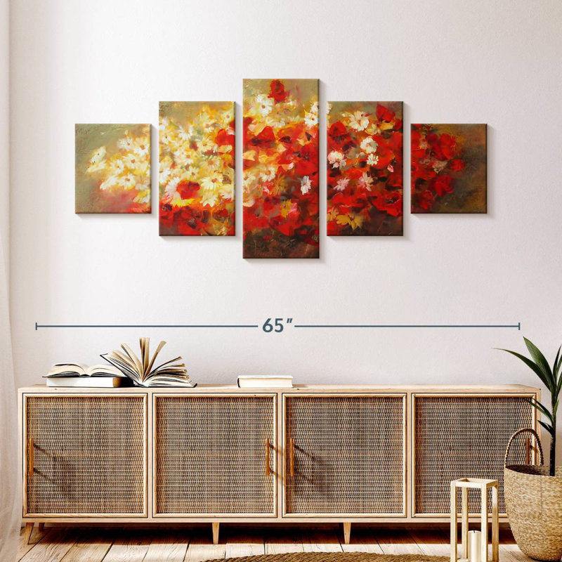 Bouquet de fleurs, H 24 po x l 55 po