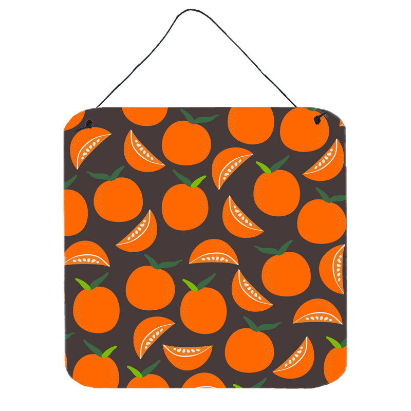 Décoration murale orange sur gris Amos