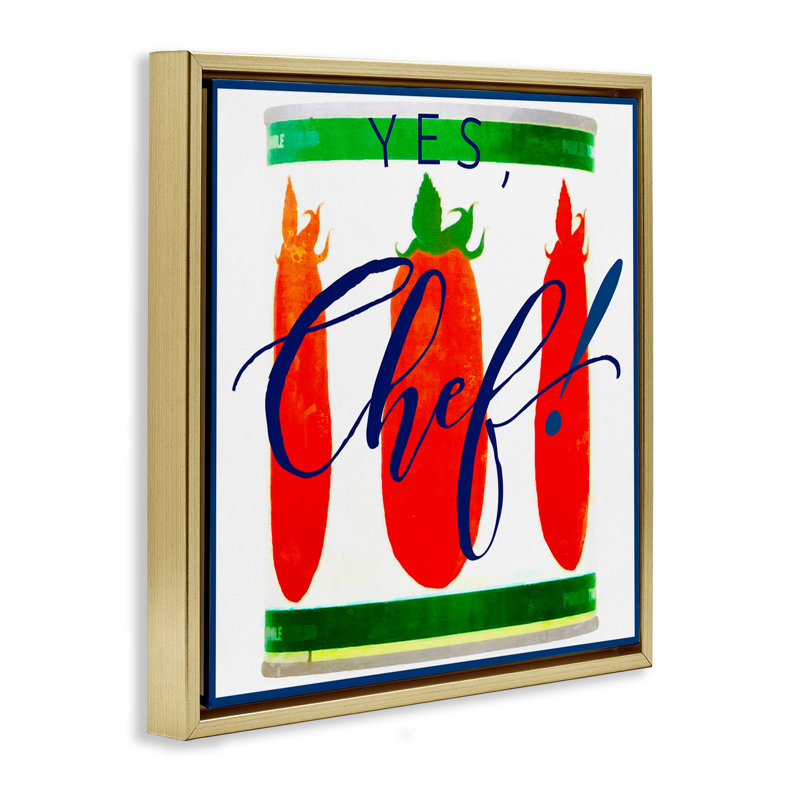 Art mural encadré par Yes, Cadre flottant métallique doré, H 25 po x l 25 po