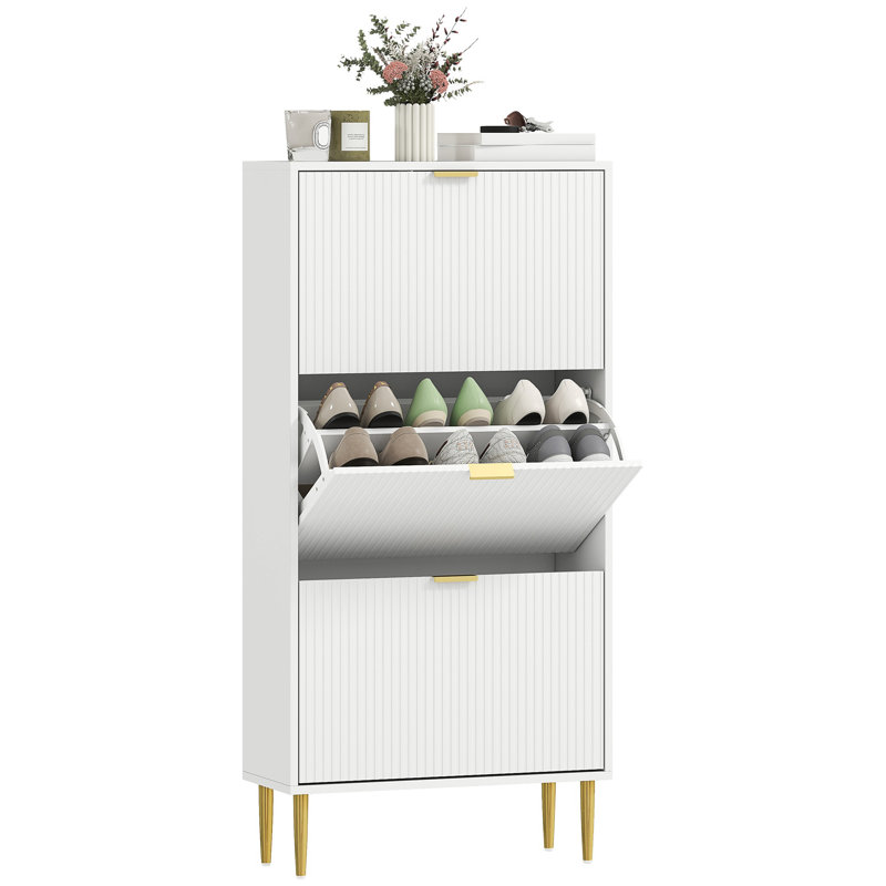 18 Pair Flip Down Shoe Storage