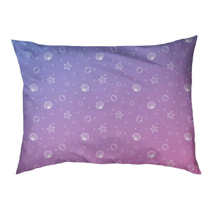 Coussin pour chien intérieur / extérieur Byrge Seashell, Grand (l 52 po x P 42 po x H 17 po), Rose / bleu