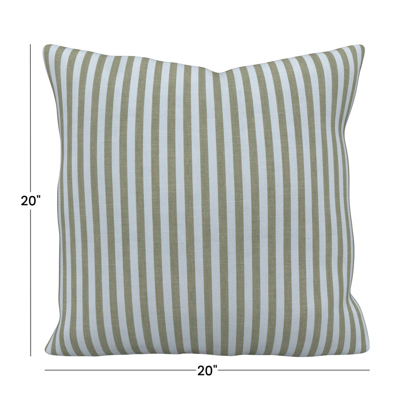  Coussin décoratif intérieur / extérieur Lani Sunbrella®, Carré 20 po, Sail Away Aloe
