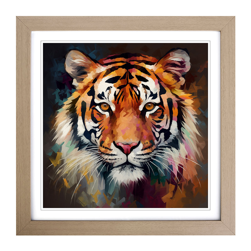 Tiger No.4 - Framed Print, Oak