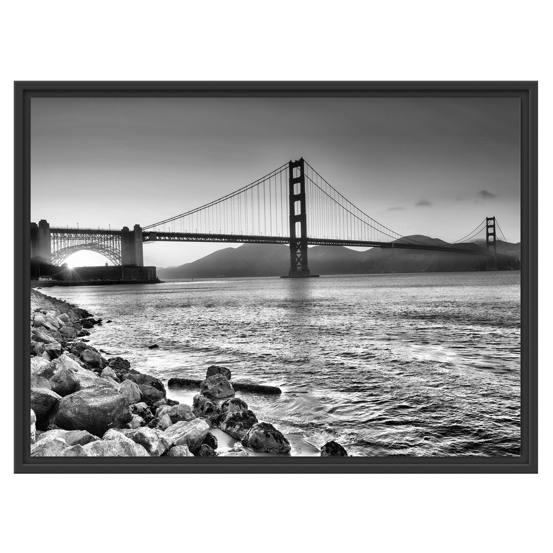 Gerahmtes Wandbild Imposante Golden Gate Bridge