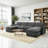 129" 6-Piece Modular Sofa Set with 4 Seats and 2 Ottomans-1996871660