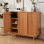 Rangement à chaussures moderne en bois massif noyer