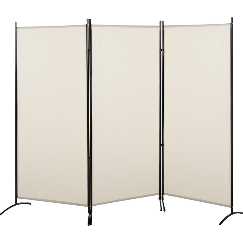 Paravent à 3 panneaux pour la maison HOMcom, 6 pi, beige
