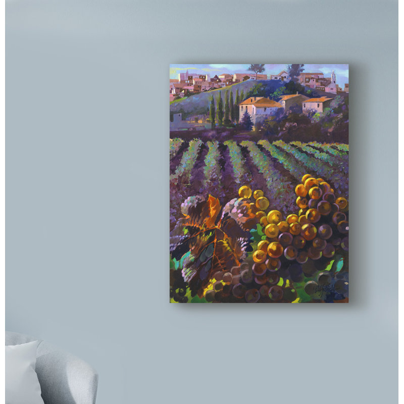 « view of tuscany », reproduction de peinture à l’acrylique sur toile tendue, H 24 po x l 18 po x P 2 po