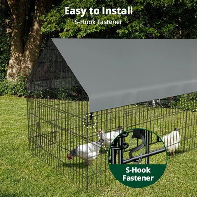 Chicken Coop UV Protection Waterproof Cover for Wire Crates, Cage, Yard Kennel