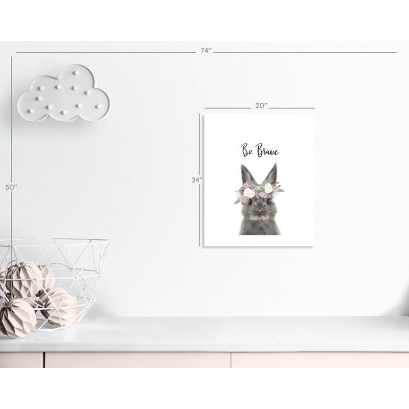 Le lapin est courage, H 24 po x l 20 po x P 1 po, Papier