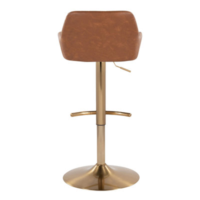 Cassiopeia Adjustable Bar Stool with Rounded T Footrest