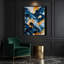 Aquarelle abstraite 40, art mural sur toile bleue