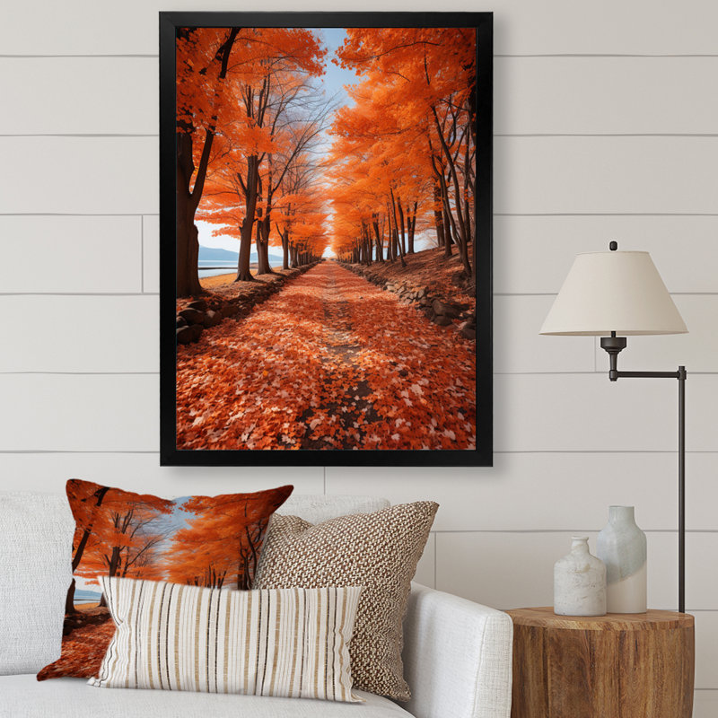 Yukiye Canada, symphonie d'automne orange VI, Cadre photo noir, H 20 po x l 12 po x P 1 po