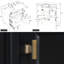 Meuble-lavabo autoportant de 30 pouces avec lavabo, tiroir rabattable et support de rangement noir-1874626518