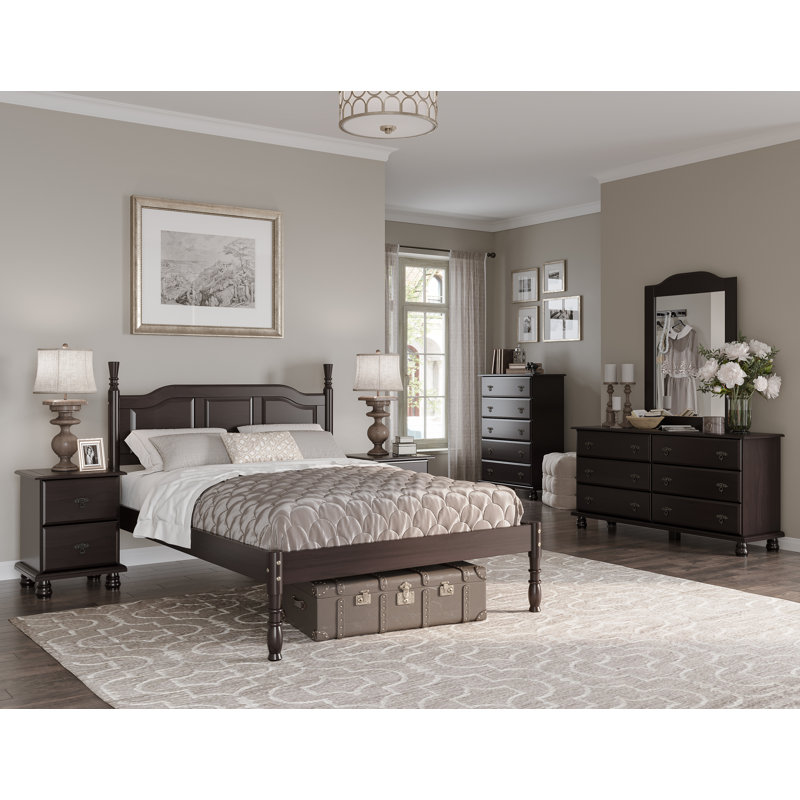 Joliet 100% Solid Wood Kyle Bed, Twin, Java