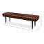 Banc en cuir véritable Prince Albert
