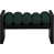 Green Boucle Fabric / Black Finish