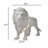 51” White Lion Sculpture With Led Novelty Floor Lamp