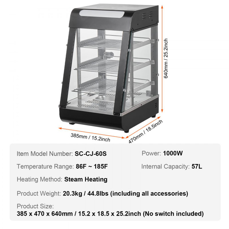 Armoire à pizza commerciale à 3 niveaux