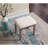 Wood Makeup Vanity With Stool, Rose Gold Gleam - 3 Drawers For Storage, Adjustable Oval Mirror, Smooth Tabletop Cosmetics, Comfortable Stool Sparkle Jewelry Padded-407980500