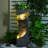 Annzley Handcrafted Outdoor Weather Resistant Floor Fountain with Lights