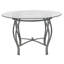 Table de salle à manger ronde en verre avec cadre en métal arqué Syracuse-28656591-28656594