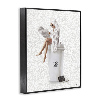 Glam Girl Bathrobe Giclee Art by Ziwei Li