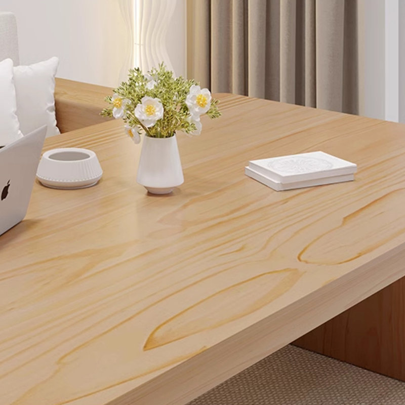 Solid Wood Writing Desk, 29.52" H x 86.61" W x 35.43" D