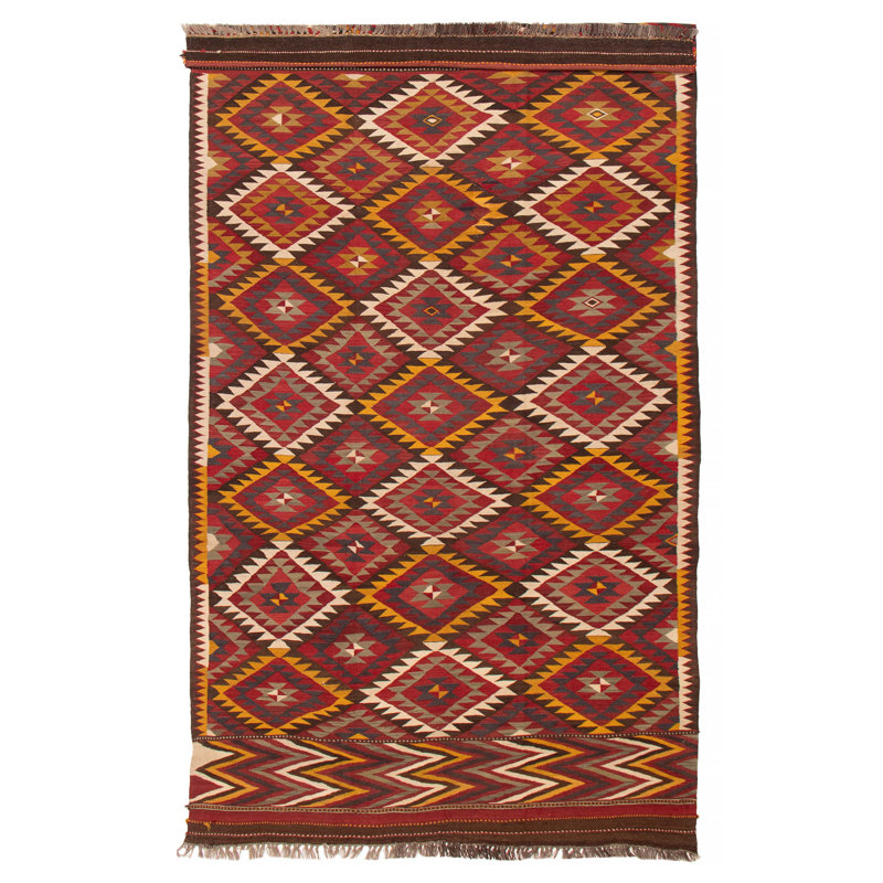 Kilim rouge foncé Sivas 6 pi 11 po x 12 pi 6 po