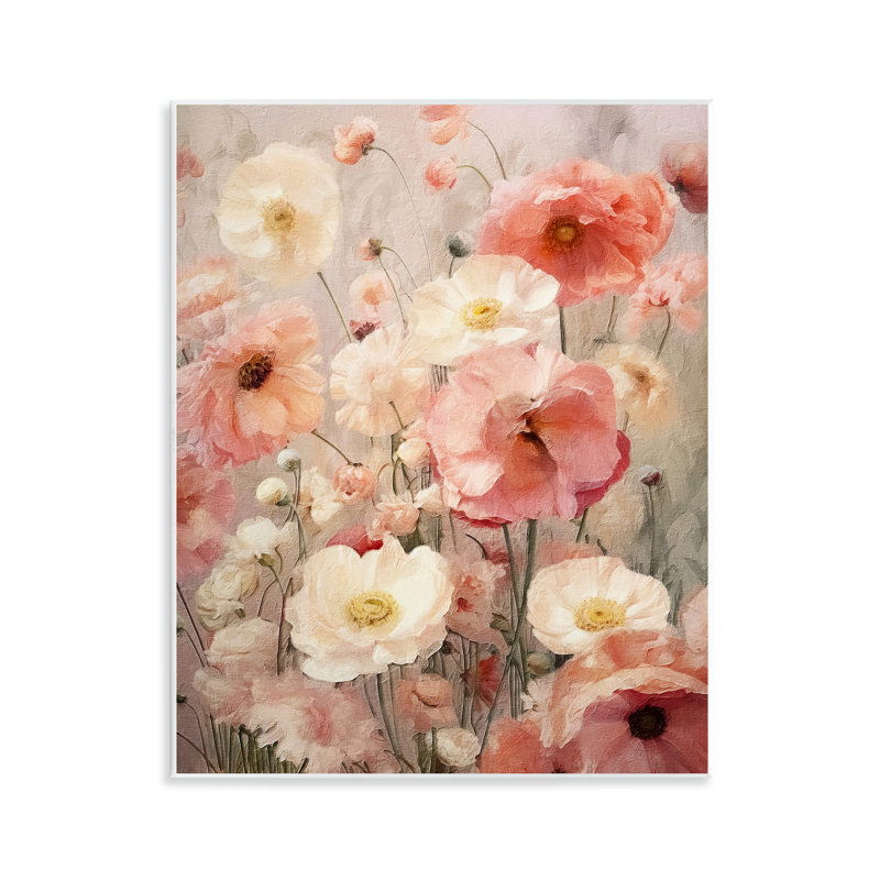Blush Floral Pattern Wall Plaque Art by RileyB