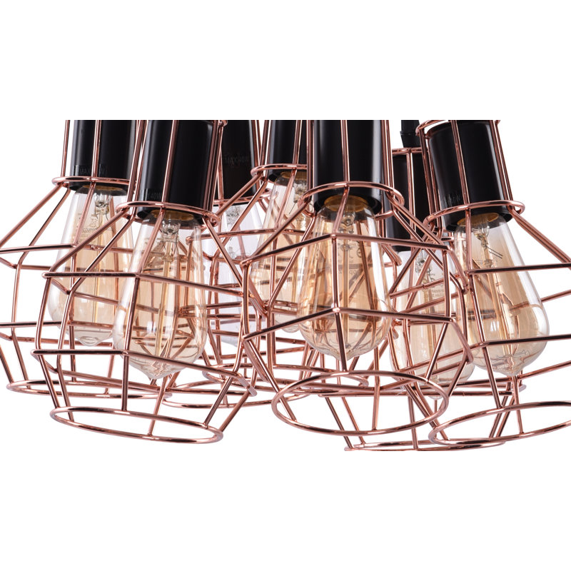 Carron 7 - Light Black Cluster Pendant