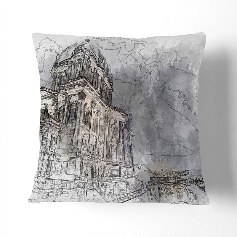 Square Throw Cushion, White, 55 x 55 cm