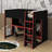 Gaming Loft Bed With Desk & Wardrobe-1205556311