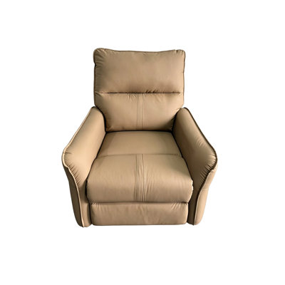 Swivel Rocker Recliner Leather Chair Browm