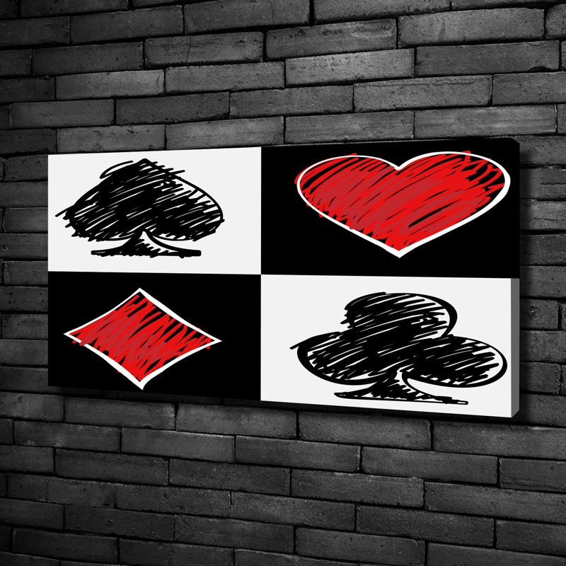 Card Colours - Wrapped Canvas Print, 50cm H X 100cm W