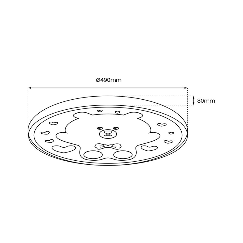 Caleb Plastic LED Flush Ceiling Light