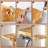 3-Pack Solid Cedar Wood Corner Floating Shelves Set - Wall Mounted Corner Shelves For Kitchen, Living Room, Bathroom, Bedroom - Rustic Wooden Wall Hanging Decor