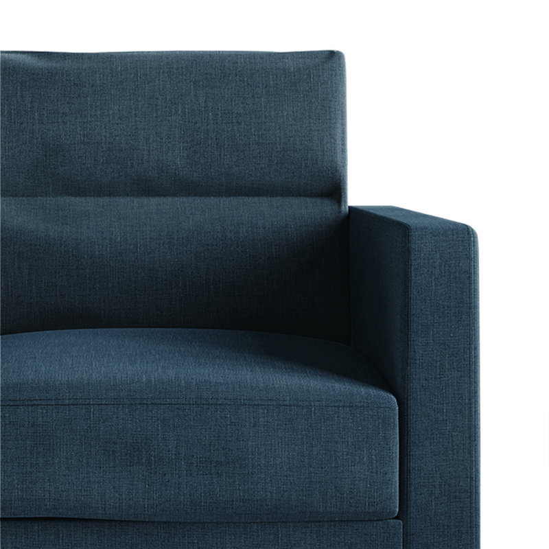 Macy Upholstered Armchair, Blue 100% Linen