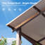 Pavillon de jardin 12 po x 6 pi avec toit rigide et barbecue en métal