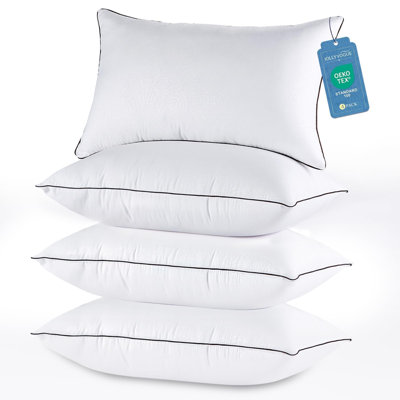 Bed Pillows, Firm Cooling Pillows with OEKO-TEX Certified Down Alternative Filling, Supportive Design for Side, Back and Stomach Sleepers, Hotel Collection