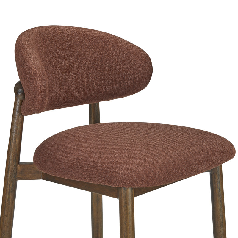 Deloris 26.5" Counter Stool, Rust Performance Chenille