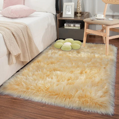 Jeremial Faux Sheepskin Indoor Rug