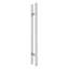 Poignée de porte à double face en acier inoxydable, paire de poignées de porte de grange coulissantes à pousser, poignée de porte commerciale en forme de H (35,24 * 1,6 * 5,9N)-115342021